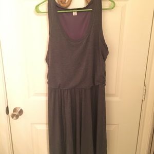 XL Knee Length Charcoal Grey Sleeveless Dress